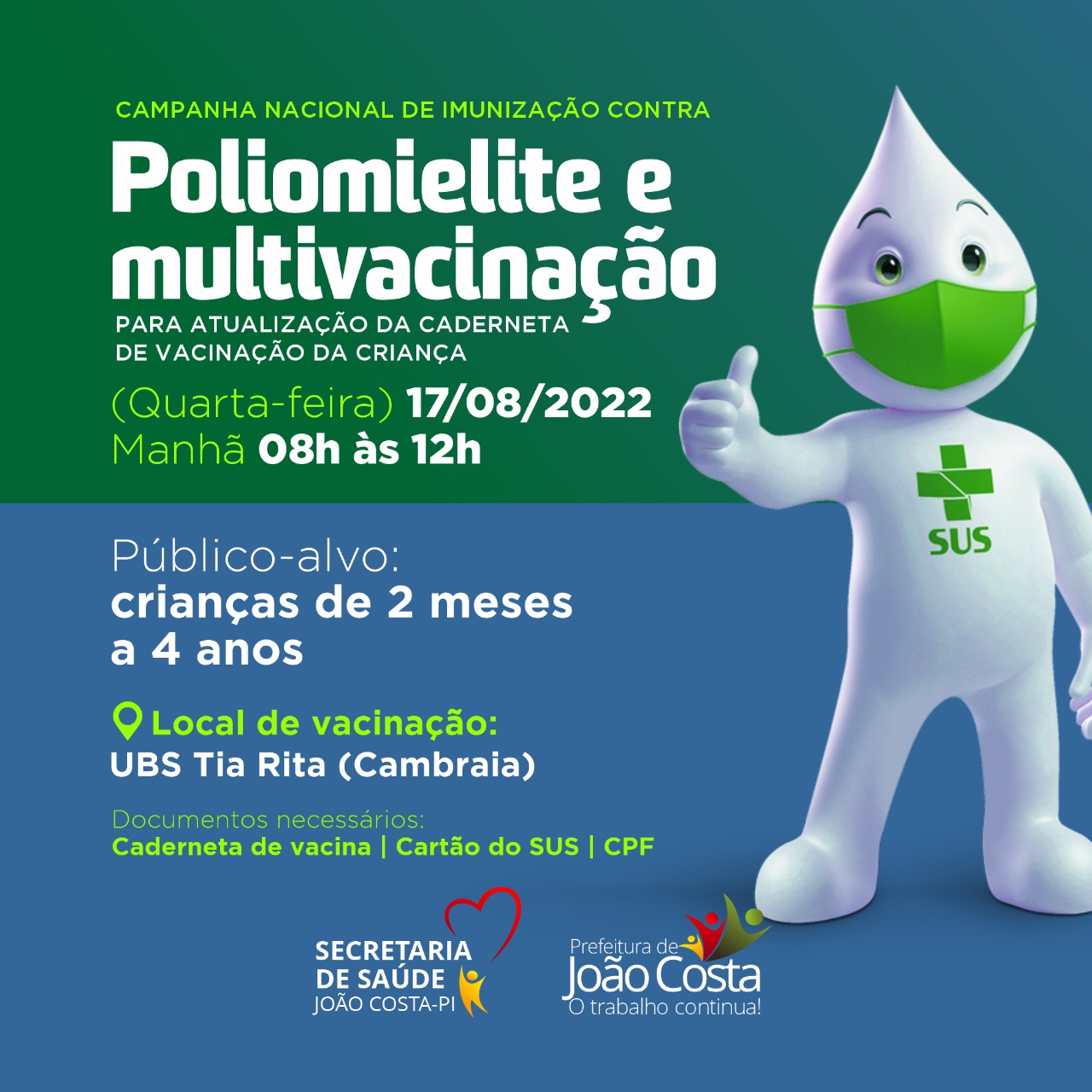 Campanha Nacional De ImunizaÇÃo Contra Poliomielite E MultivacinaÇÃo Prefeitura Municipal De 3820